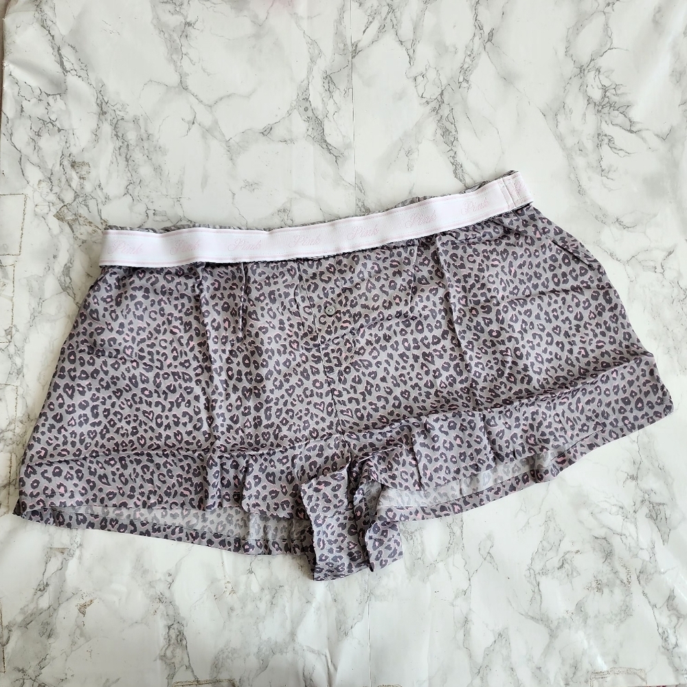 VS Pink Tencel Material Sleep Boxy Pajama Shorts XL - Picture 4 of 8
